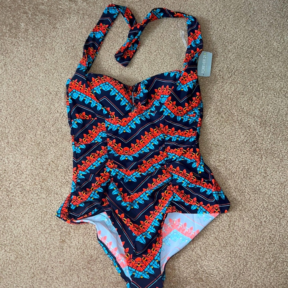 NWT Forever 21+ Halter Swimsuit Size 1X